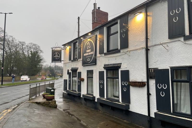 The Three Horse Shoes pub remained closed the day after the sad discovery was made.