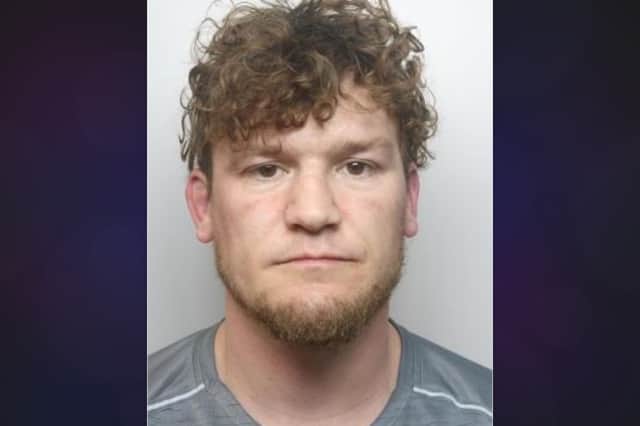 Ricky Roberts is wanted by police after reports of violent threats to damage property in Sheffield.
