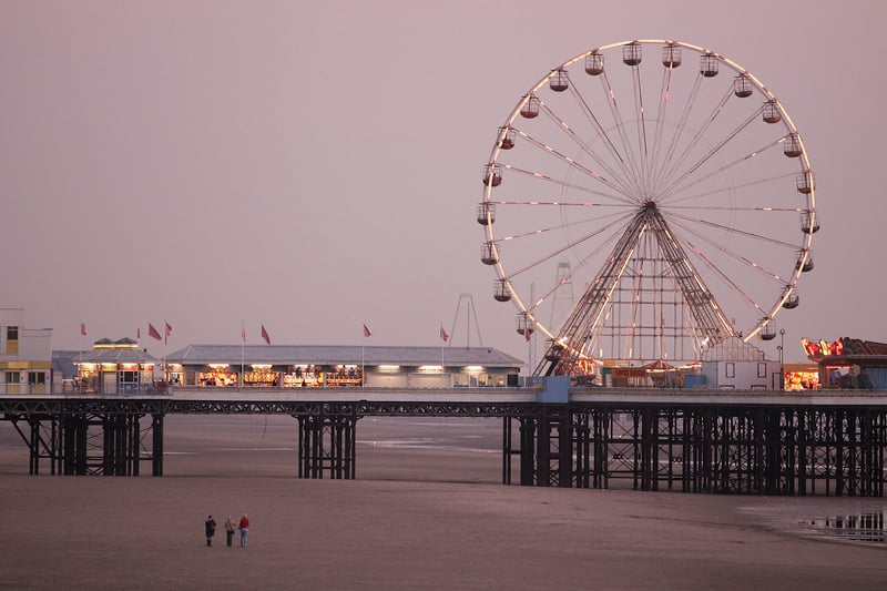 Blackpool at night - the big wheel dominated in October 2005
