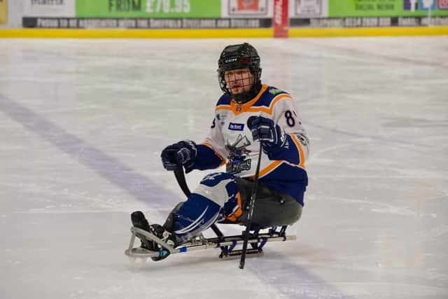 Damien Barker, 34, has been playing for Sheffield Steelkings since 2021. (Photo:  Dave Paget, Barcud Photgraphy)