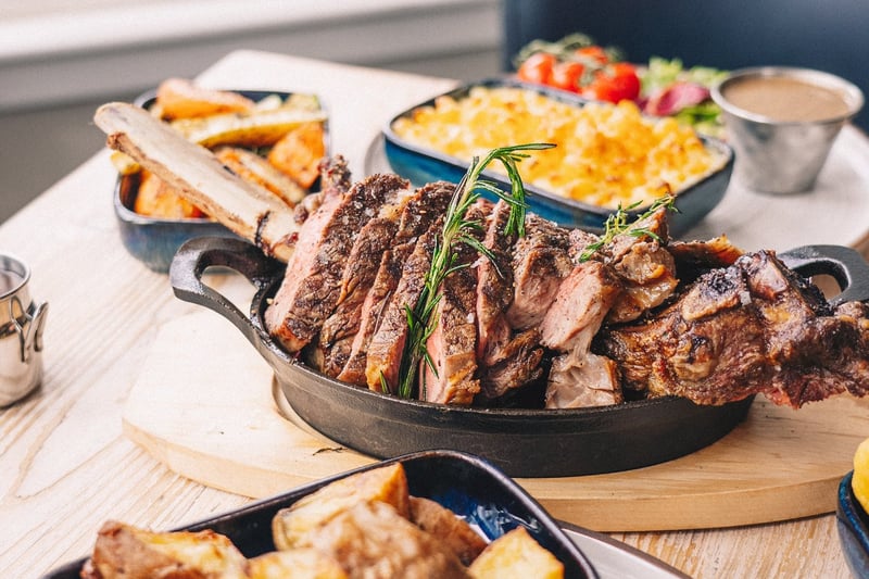 Another great tomahawk to order in Glasgow can be found at Mini Grill Steakhouse  who serve it with a choice of two sauces and two sides priced at £85. 244A Bath St, Glasgow G2 4JW. 