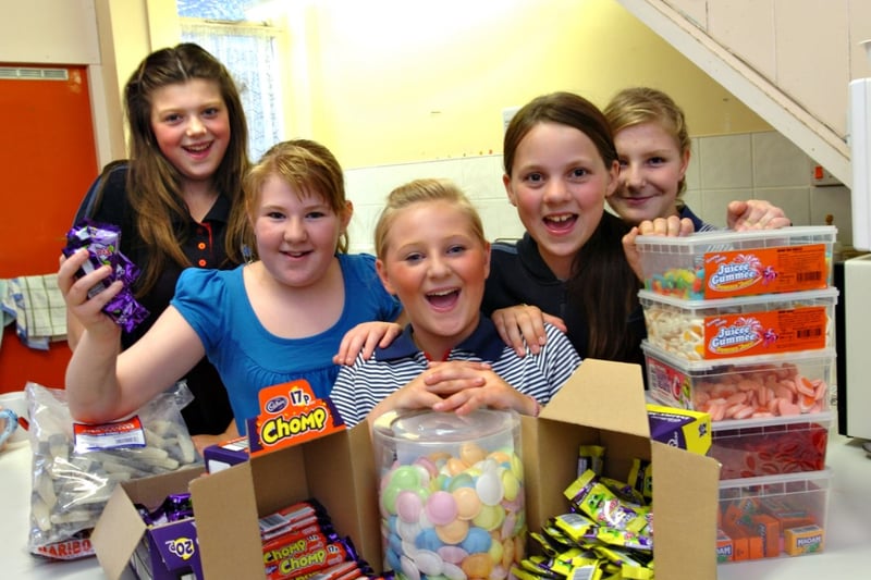 Local people brought a smile to these youngsters from the 50th Sunderland Guide Company St Bede's by restocking their tuck shop  after a burglary in 2011. Pictured left to right were; Jade Boxall, Chloe Tumilty, Madison Craggs, Leigh Turnbull, and Tasha Hepton.