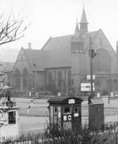 A police box at Firth Park Roundabout, Firth Park, Sheffield, in 1940