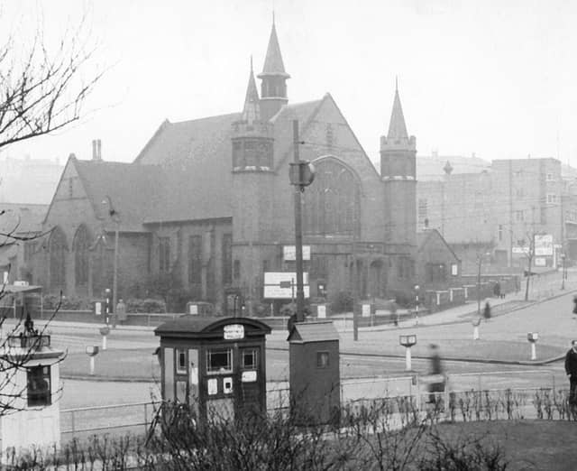 A police box at Firth Park Roundabout, Firth Park, Sheffield, in 1940