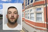 Martin Neville, aged 35, has been jailed over the shooting of a man outside Thrybergh Working Men's Club. Main picture: Google. Inset: South Yorkshire Police