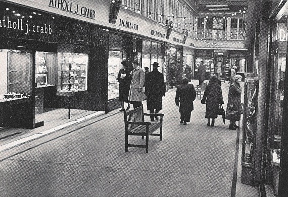 A look inside Argyle Arcade in 1960 which was one of Scotland's earliest shopping arcades.