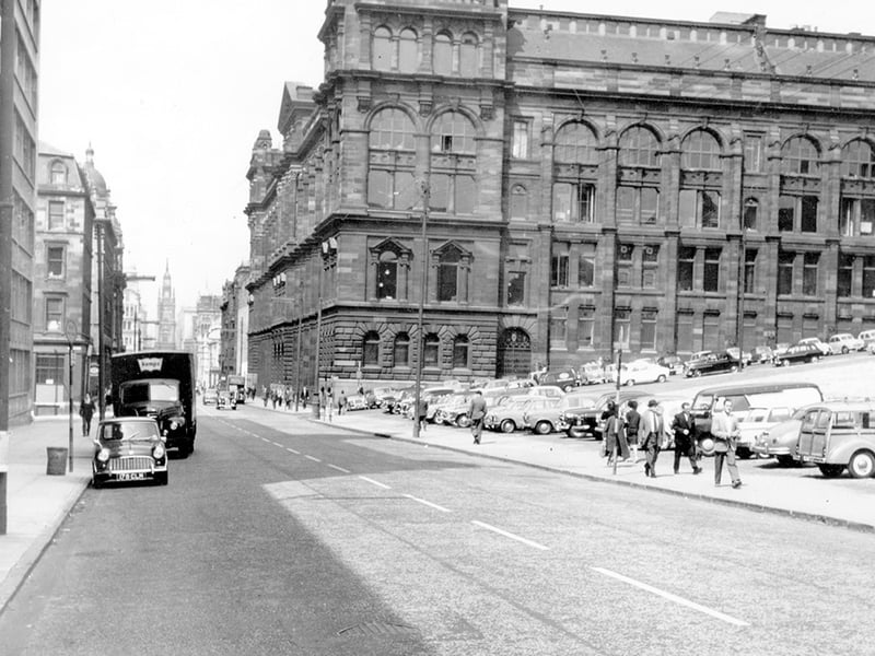Royal College of Science and Technology, 146-204 George Street. 1962, The photo shows the college before it became part of the University of Strathclyde when it was established in 1964.