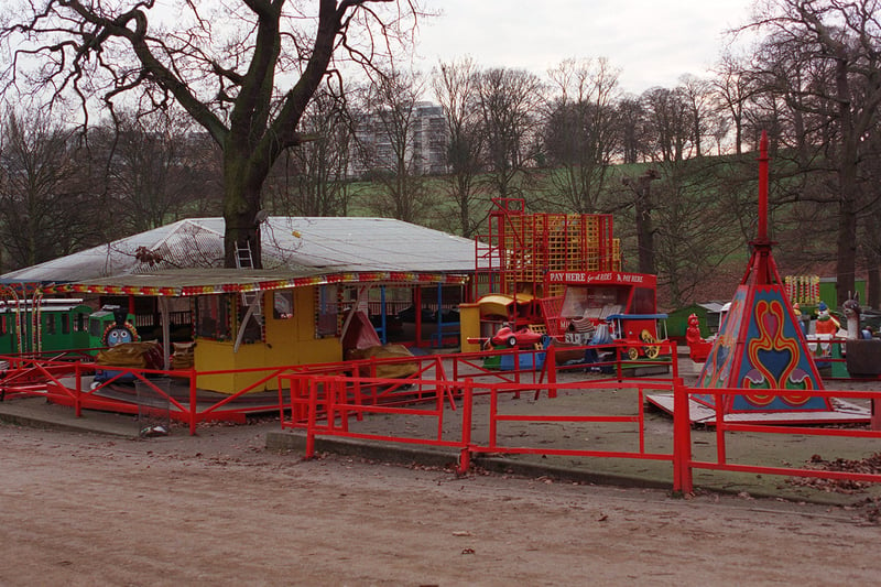 Do you remember the fairground in Roundhay Park near the Waterloo Lake side car park? It was run by the Miller family and consisted of scaled down vehicles for children including a fire engine, a train, a motorcycle and two buses with notices reading 'Do Not Alight Until Bus Stops' on the rear and Miller's Tours, on the front. The fairground was removed in December 1998.