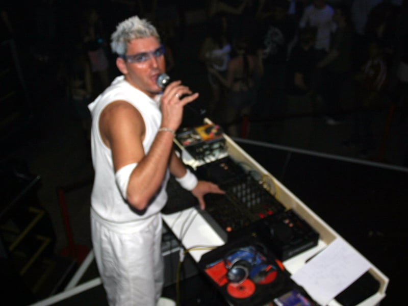 DJ Fleece at Sheffield's Kingdom nightclub in 2004