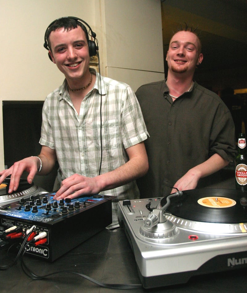 Pictured at Hush in 2004 are DJs Clipboard Mike and S.T