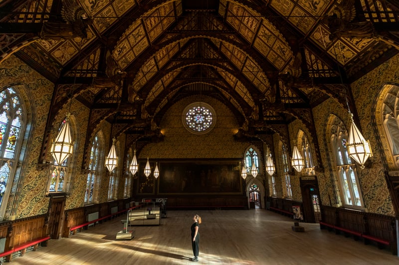 Building manager, Lisa Carruthers, stands in the Great Hall.