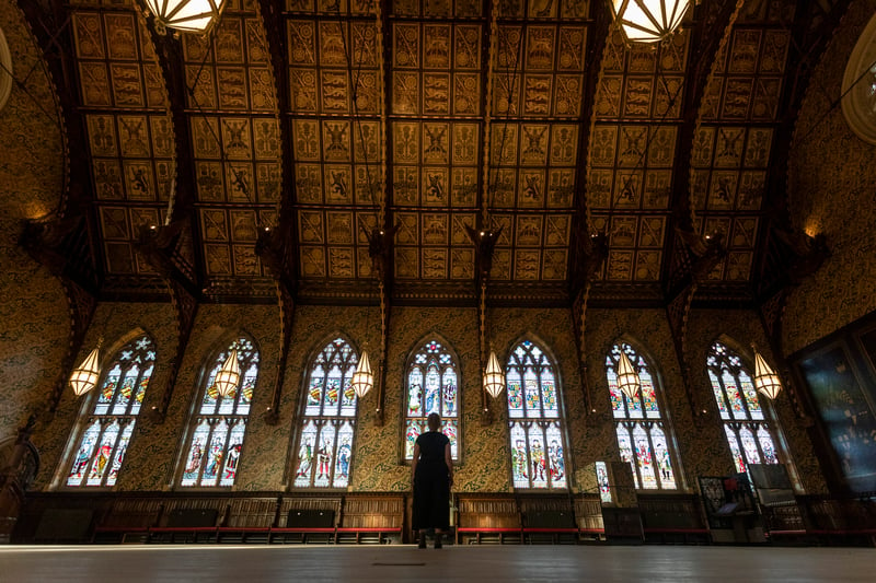 Building manager, Lisa Carruthers, stands in the Great Hall. 