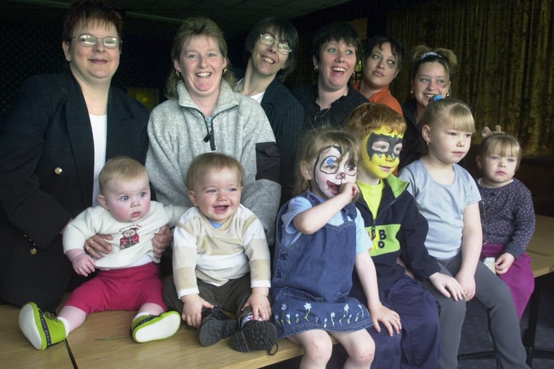 The mums and tots group at West Grange Social Club. Pictured in May 2000.