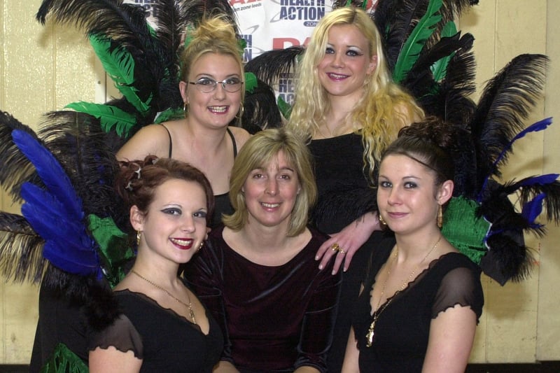 March 2000 and students from Merlyn Rees High School dressed as Latino dancers in a show called 'Hopes and Fears for the Millennium'. Pictured, back from left, are Nicola Barrass and Deryl Duffy. Front, from left, are Hayley Briggs Jan Berkhandt and Stephanie Teale.
