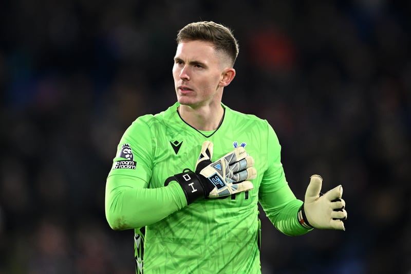 Former Blades loanee Dean Henderson acknowledges the travelling United supporters after the game 