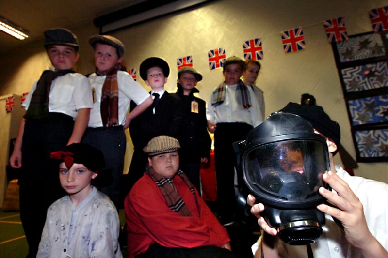 Life as a wartime evacuee was the lesson for these pupils at the school in 2009.
They learned all about it as they prepared to put on a play called Don't Forget Your Gas Mask.