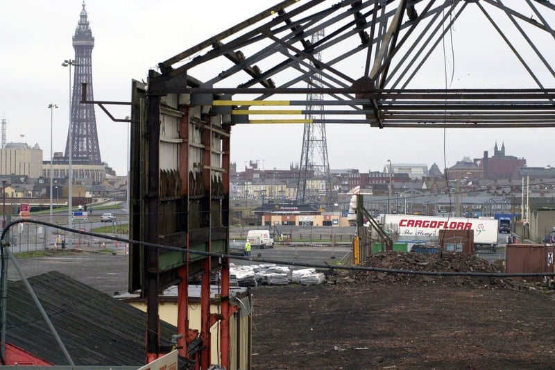Bloomfield Road football ground work progress in 2001