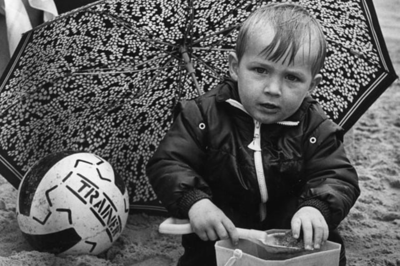 He had his football, and a bucket and spade, so Kenneth Rickenton didn't mind the miserable South Shields weather in August 1985.