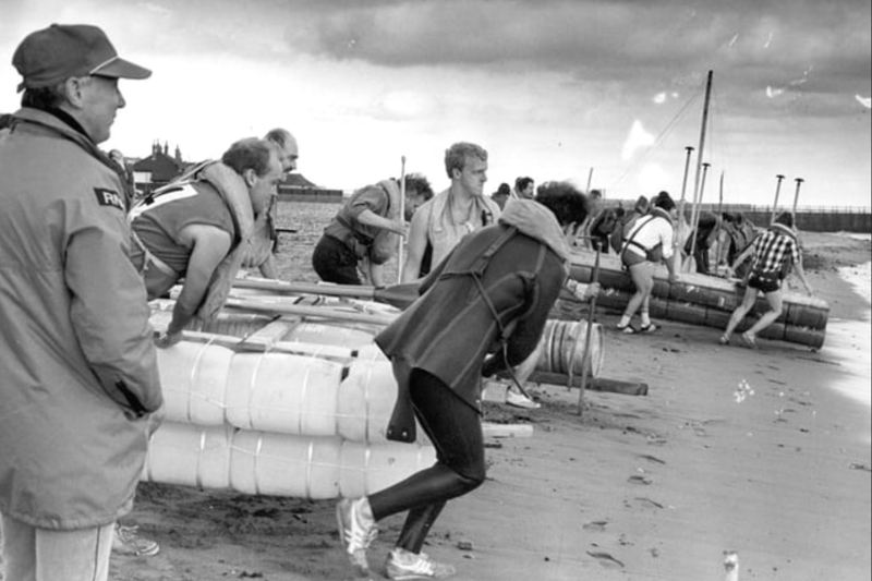 The South Tyneside raft race in 1985. Did you take part?