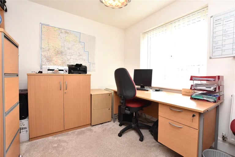 The versatile rooms can be used for a number of purposes such as office space.