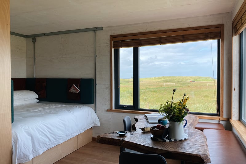 The studio featues enormous windows that showcase the wild and wondrous views - you don't even have to leave your bed.
