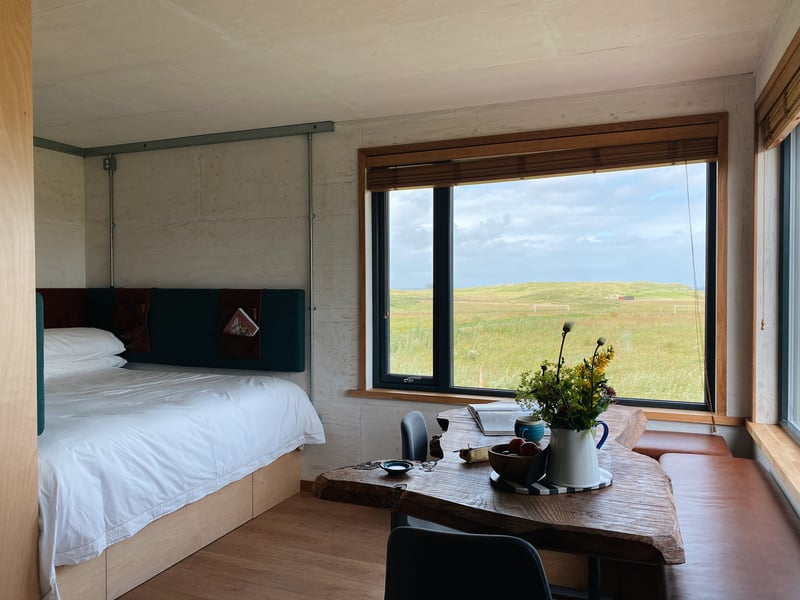 The studio featues enormous windows that showcase the wild and wondrous views - you don't even have to leave your bed.