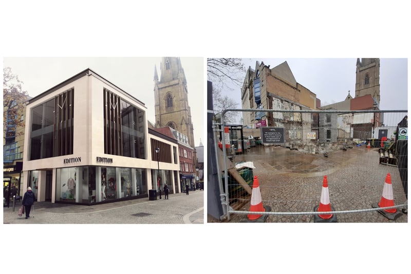 Attempts to put up a glittering new building on Fargate where Next once stood have been hit by bad luck - the builders went bust and some old iron columns proved to be too weak. But Woodhead Investments say they haven't given up.
