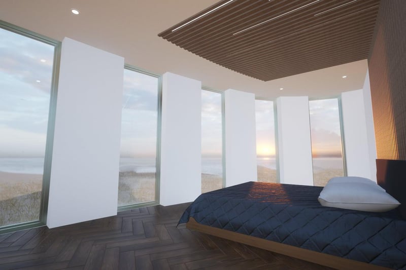 The bedroom would have amazing views