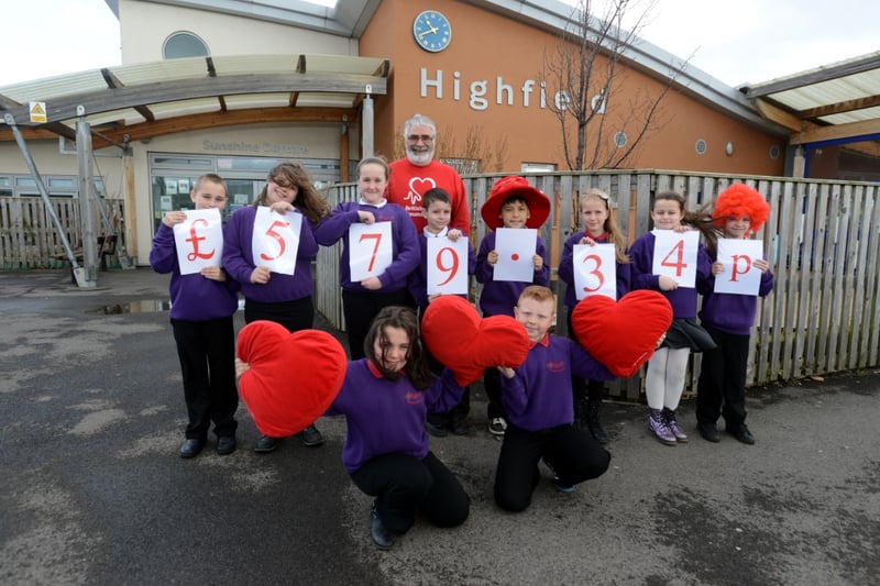 These caring pupils supported the British Heart Foundation's 'Ramp up the Red' fundraising campaign in 2014. 