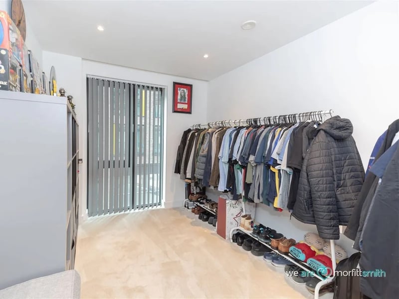 The second bedroom is currently being used as a dressing room. (Photo courtesy of Zoopla)