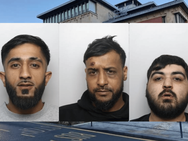 Ikhlaas Hussain (left), Mohammed Meah (centre), and Adil Hussain (right) have been jailed for a total of almost six years.