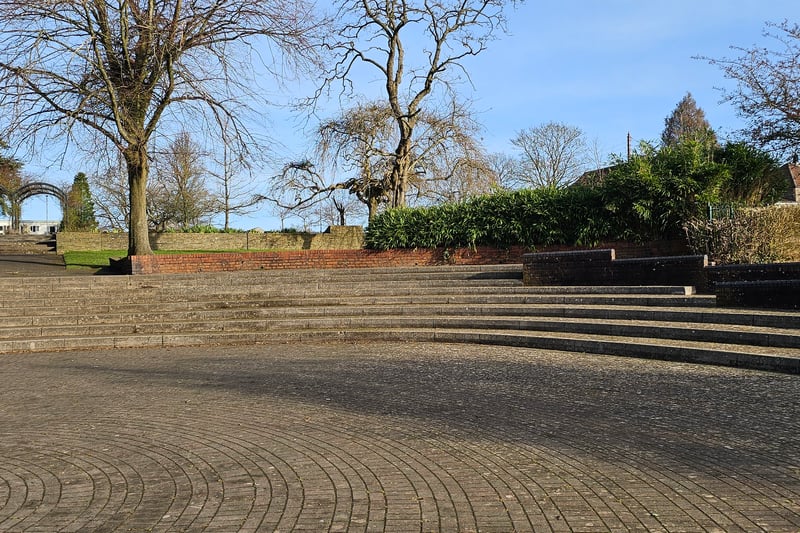 There is an amphitheatre surrounding the bandstand, providing seating during performances.
