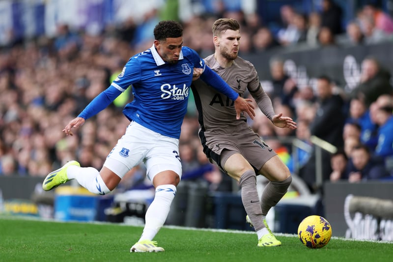 Down the pecking order in the first half of the season. Godfrey has been deployed at right-back in the past seven games but Everton have failed to win any of those. 