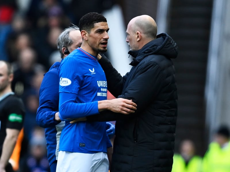 Rangers' Balogun was taken off injured against Livingston and will miss the Dons game as he seeks clarity on his facial injury