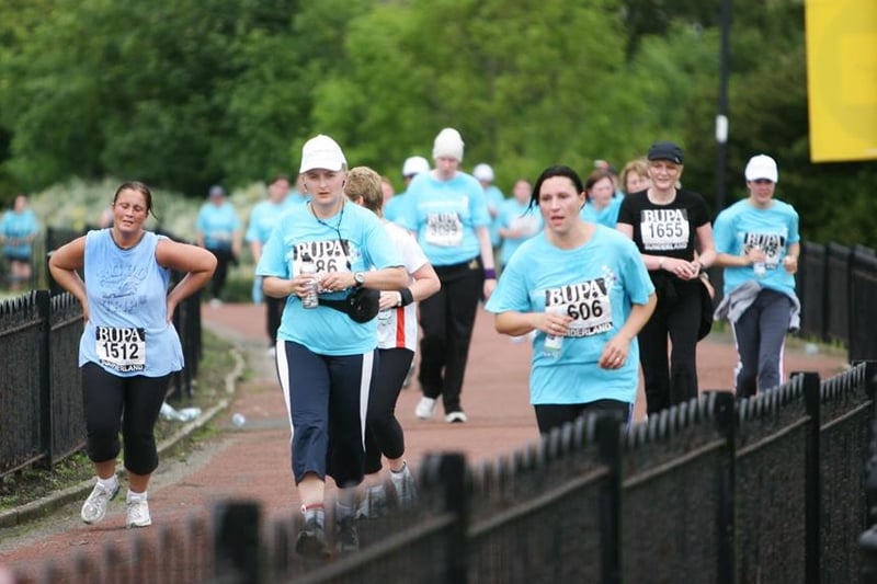 Putting in the hard yards as they ran the course in Sunderland.