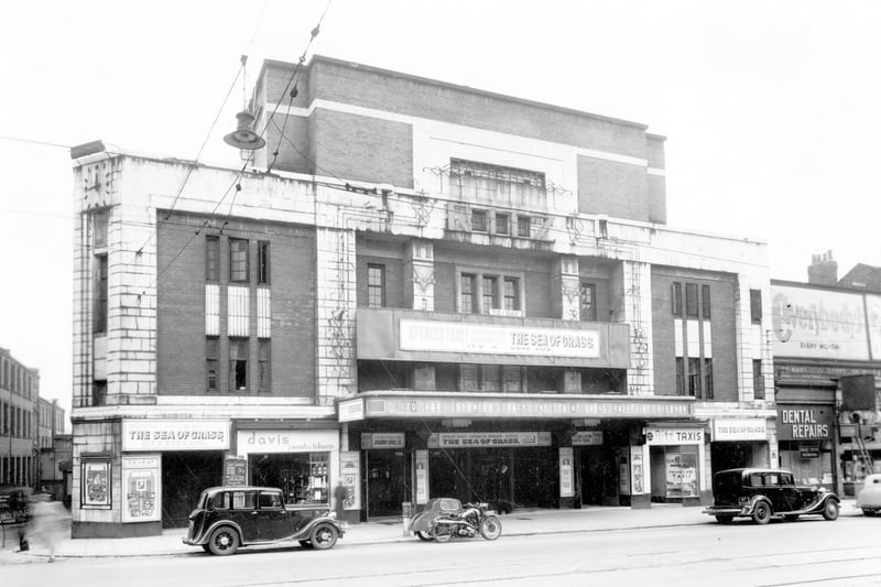 Pictured in May 1947 when it was The Ritz cinema. 'The Sea of Grass' is showing and there are clear preview pictures of Katherine Hepburn and Spencer Tracey. 
