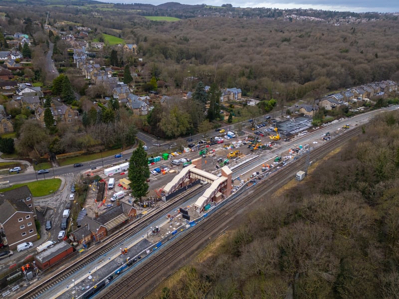 "Totley was nice when our kids were growing up there." - Mitzi Thompson-Matlock. (Photo by Network Rail shows an aerial view of Dore & Totley station).