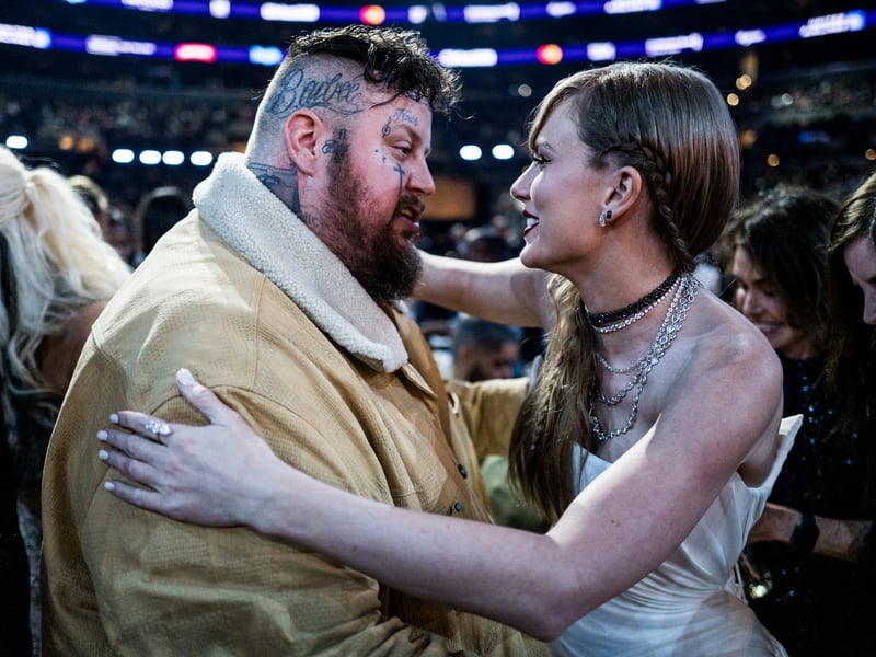 Taylor Swift with American rapper, singer and songwriter Jelly Roll.