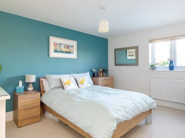 There are three big and bright bedrooms in this Totley home. (Photo courtesy of Whitehornes)