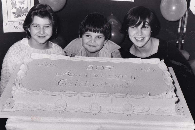 ABC was celebrating its 50th anniversary in November 1984 with an open day. Hundreds of visitors enjoyed a look around the three screen cinema including the protection room. Pictured with a birthday cake, from left, are Jane Reed and her brother from Hunslet and Tracey Walker from Middleton.  