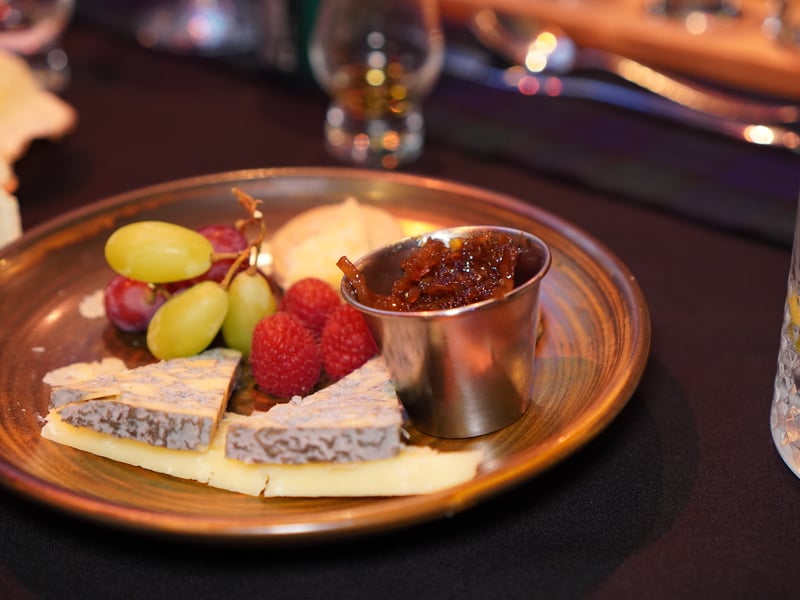 To top things off, guests are treated to an Isle of Mull cheese board, a mix of deep blue cheese and sharp cheddar, paired with chutney and fruit - as classy as it is delicious.