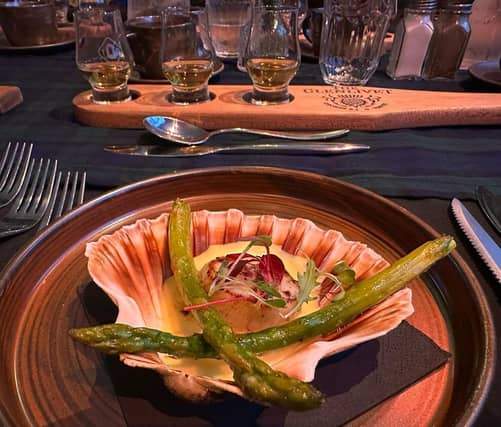A very delicate and tender hand-dived Scallop kicks off the immersive tasting experience