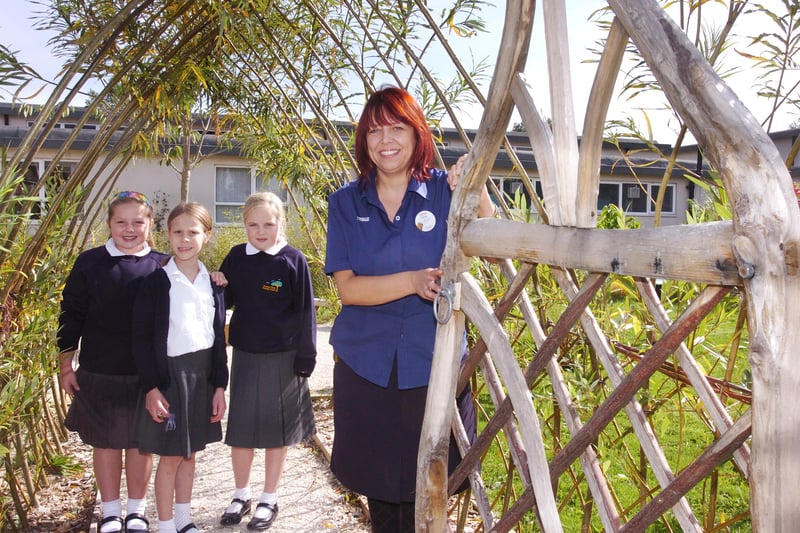 Tracey Oliver headed to the Thorney Close Primary School gardening club in 2009 to meet the pupils after Tesco gave £1,000 to the cause.