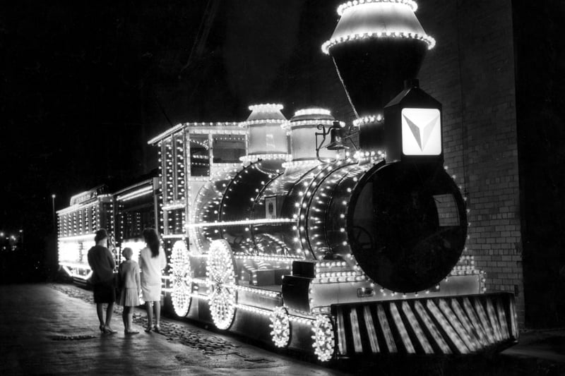The famous Wild West Train, one of the most popular of the illuminated trams