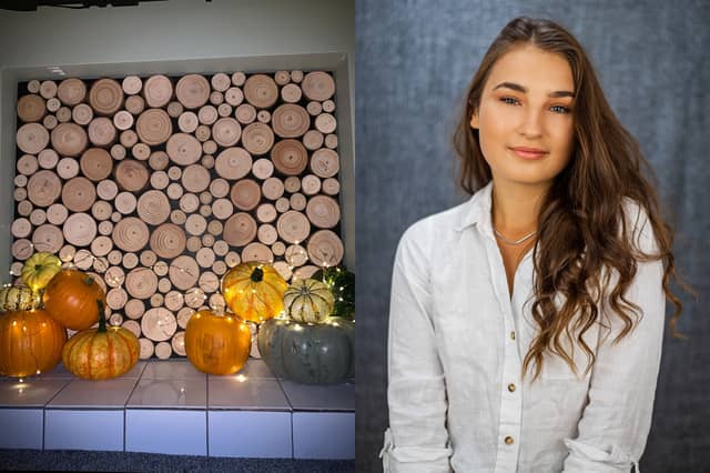 Eve Bennett, from Sheffield, has shared her tips to creating a log fireplace while saving money.