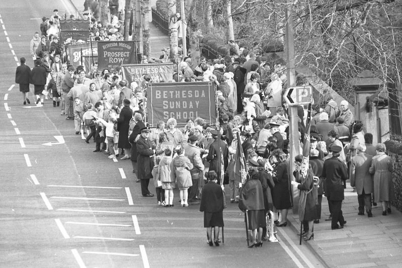 The Sunday Schools Easter Procession and Service with the Prospect Row Mission involved in 1988.