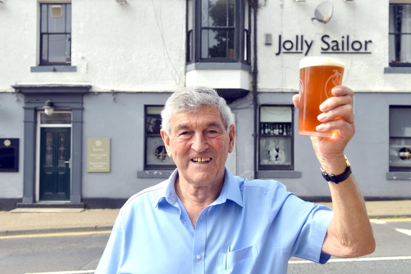 Jolly Sailor landlord Vic Hanson was happy to be in the picture in September last year.