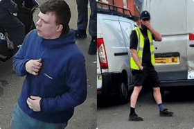 Police would like to identify these two men in connection to the theft of tools from a van in Sheffield.