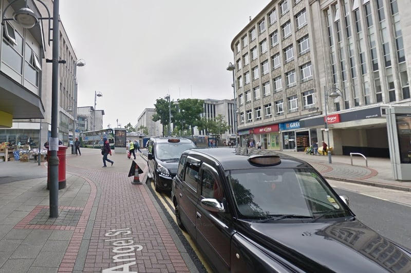 The joint fourth-highest number of reports of antisocial behaviour in Sheffield in December 2023 were made in connection with incidents that took place on or near Angel Street, Sheffield city centre, with 4