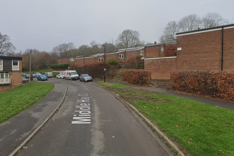 The joint second-highest number of reports of antisocial behaviour in Sheffield in December 2023 were made in connection with incidents that took place on or near Middle Hay Close, Gleadless Valley, with 7	